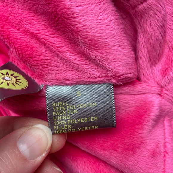 Kiwi Kate Hot Pink Plush Reversable Vest | Women's Sz SM - Picture 10 of 12